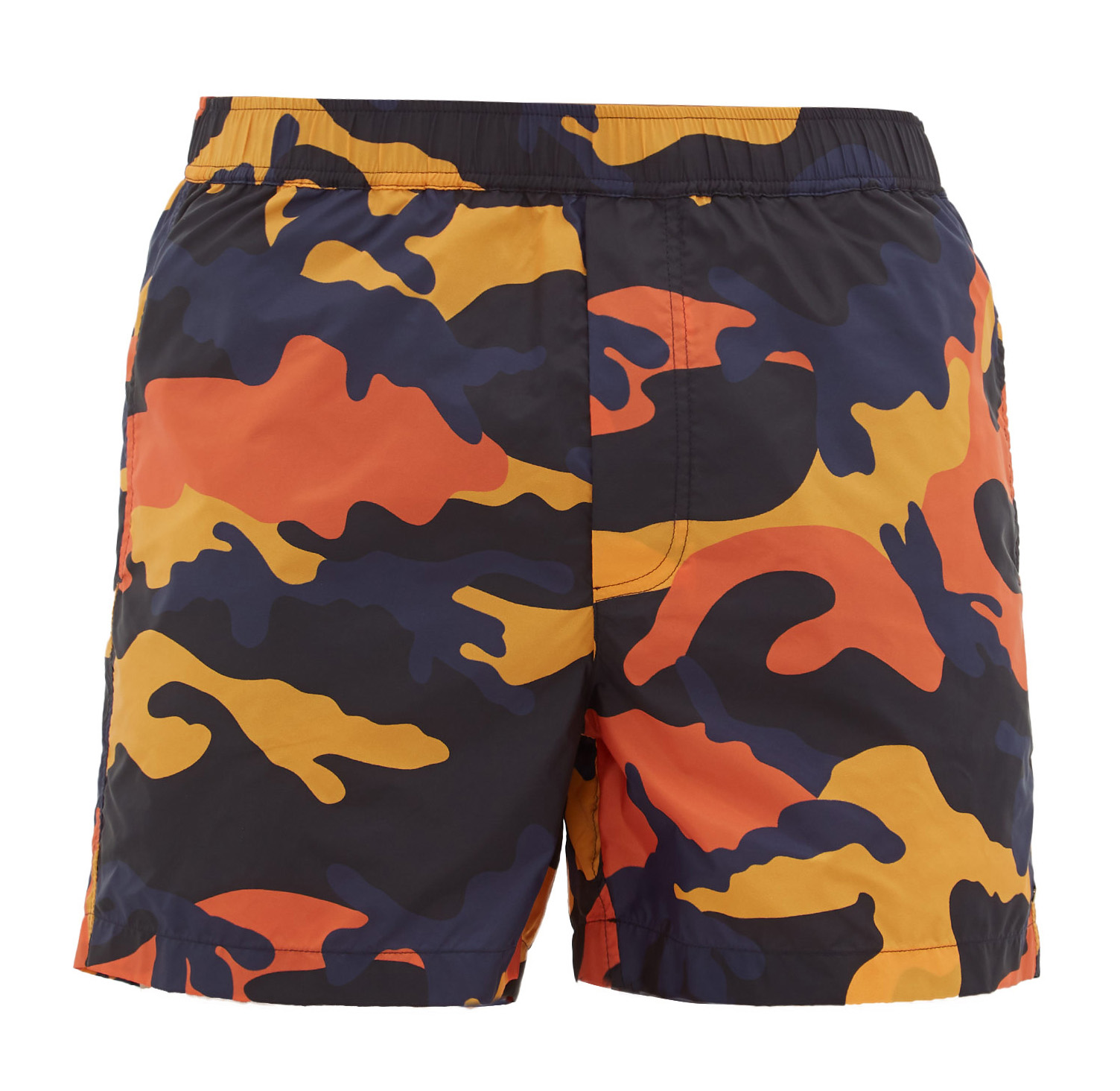 01 Valentino Camouflage-Print Swim Shorts