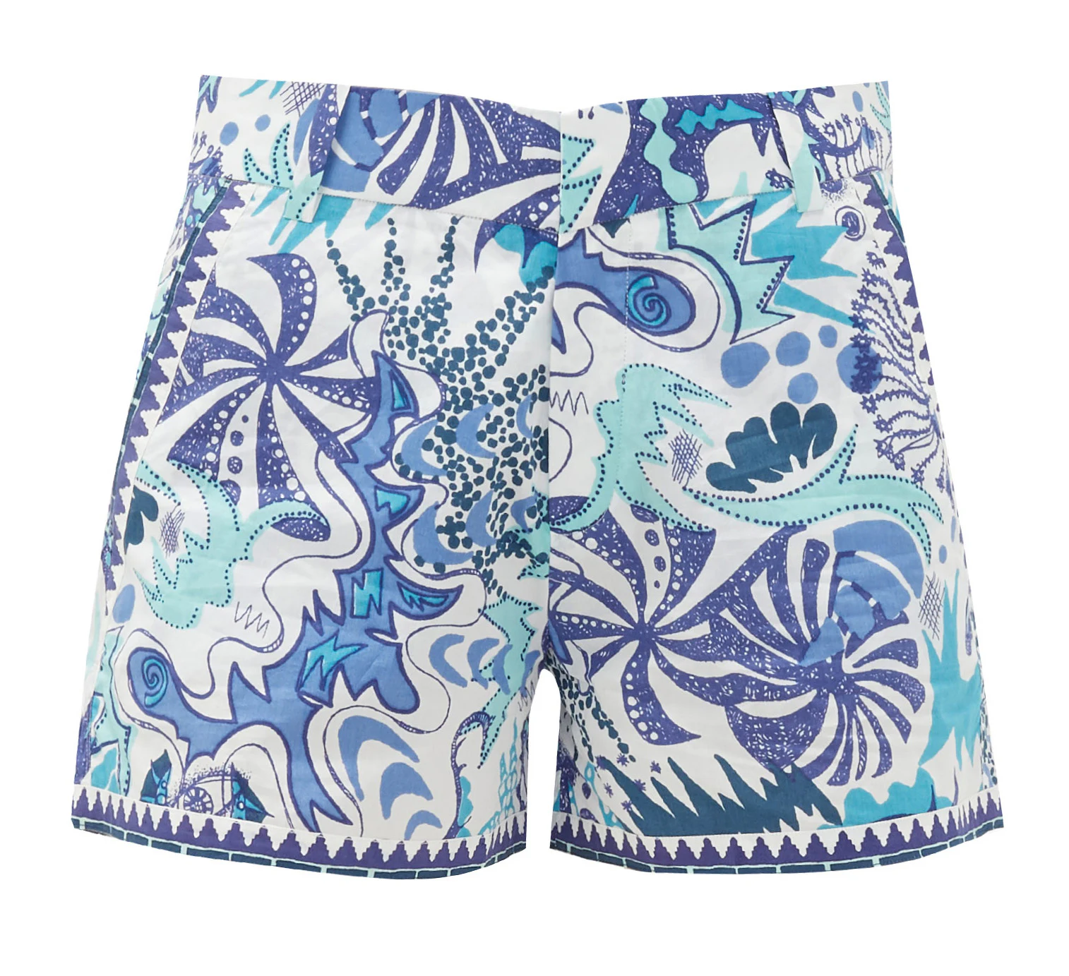colorful blue shorts
