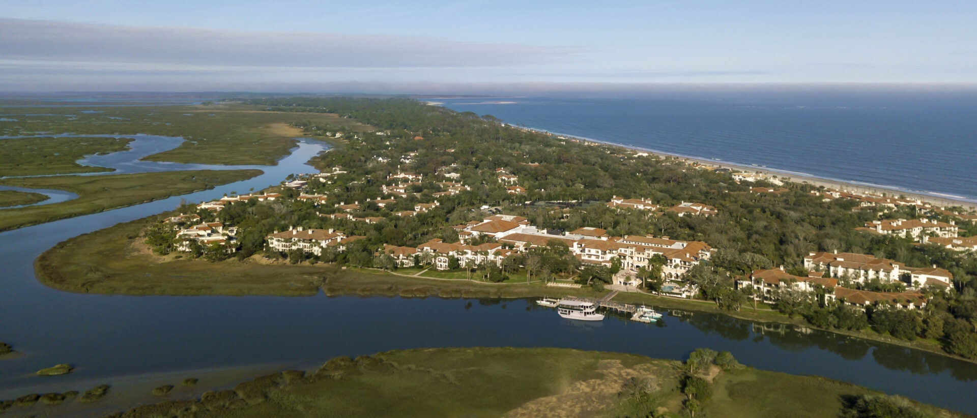 Aerial Shot of the Cloister on Sea Island