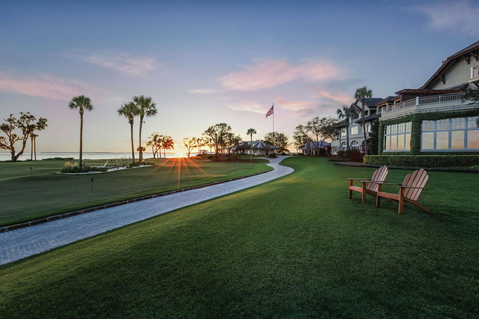 Sea Island Resort Lodge at Sunset