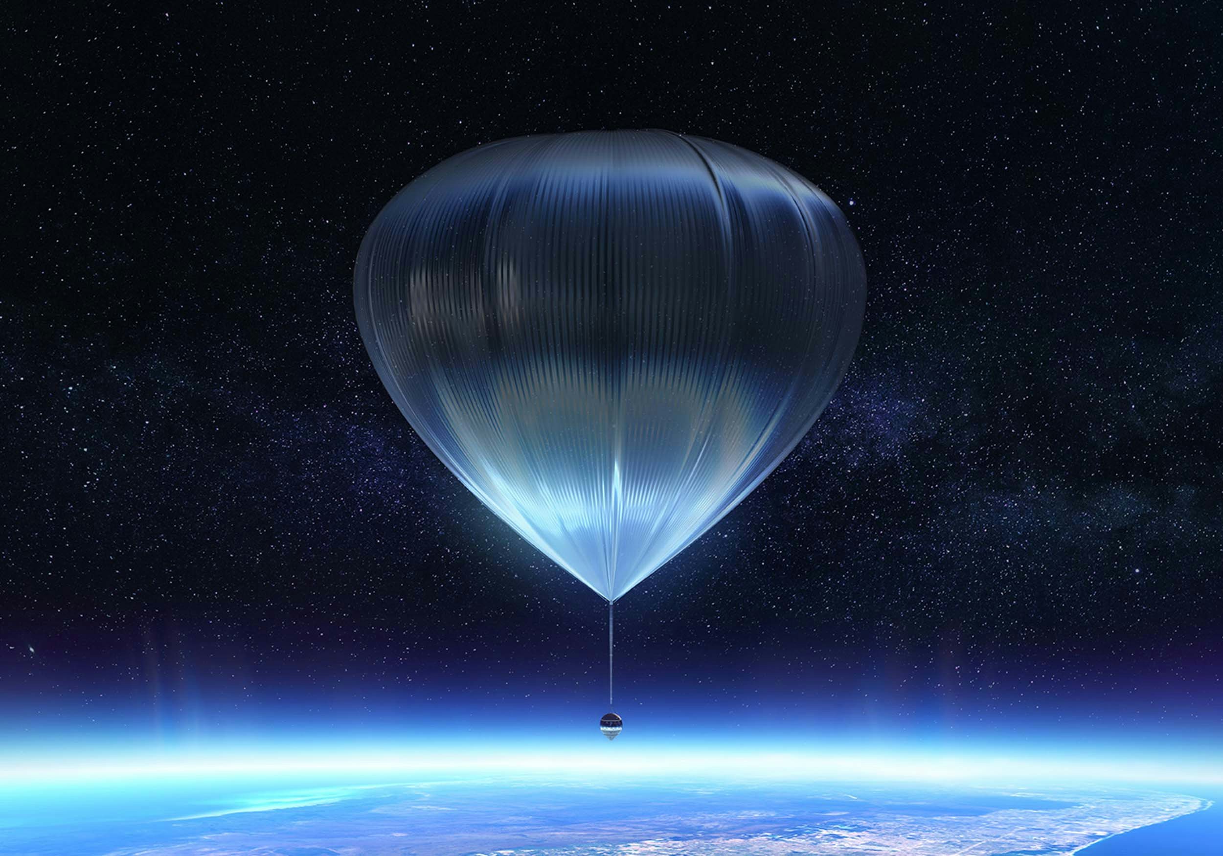 space perspective capsule on the edge of space