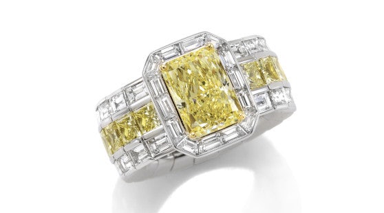 Picchiotti white and yellow diamond ring