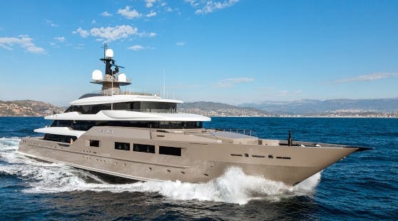 Tankoa Superyacht SOLO sold running profile in mediterranean sea