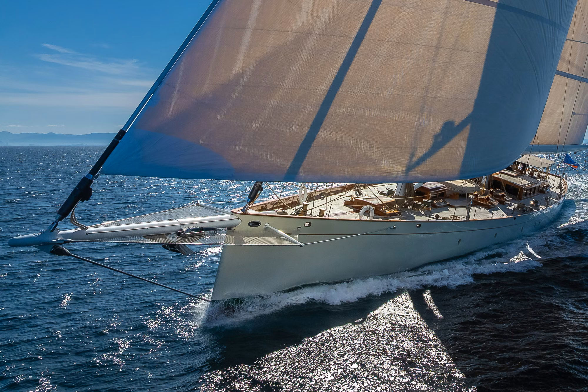 The DONA FRANCISCA sailing on the open ocean.