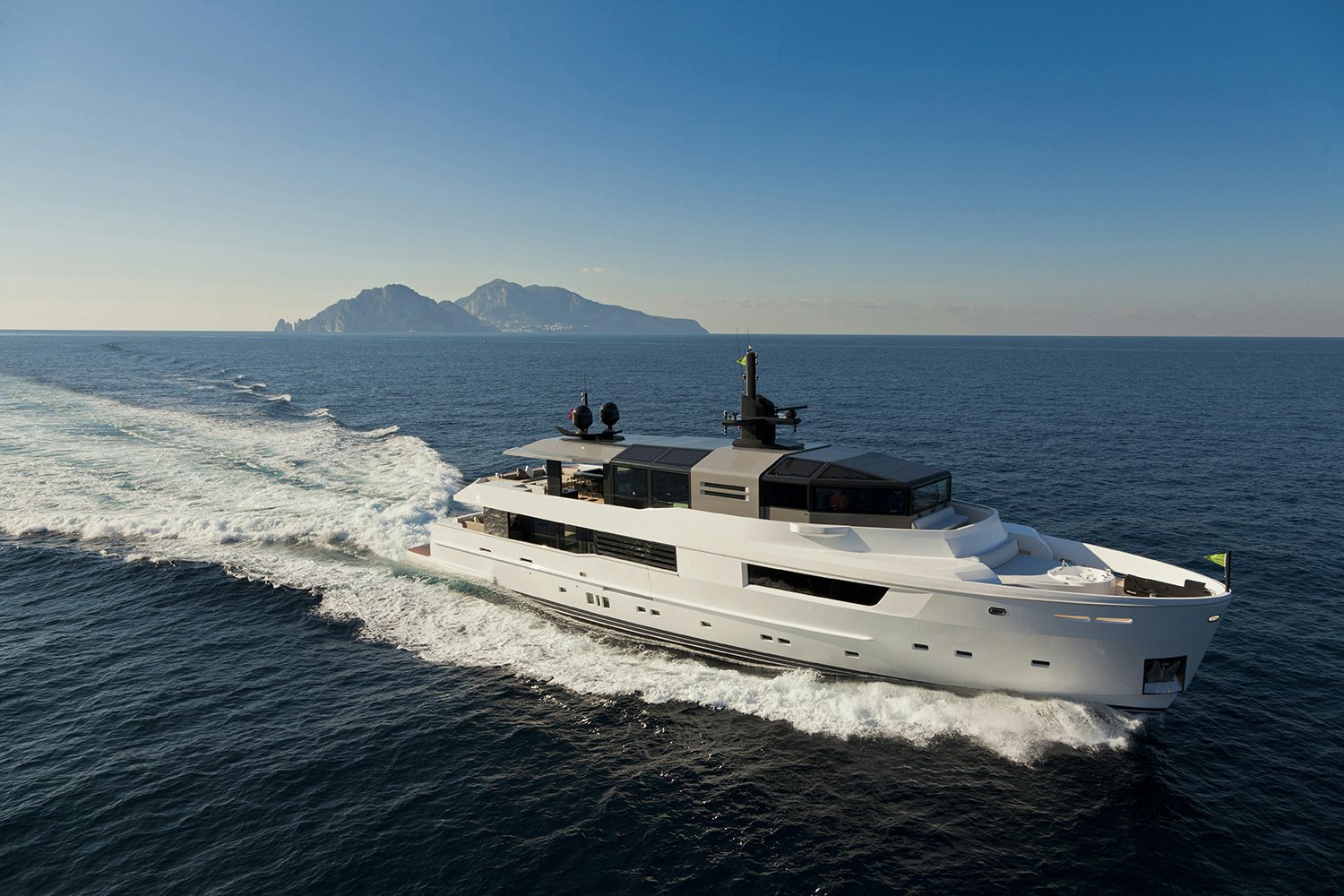 Arcadia 115 yacht cruising in the ocean Arcadia 115 yacht cruising in the ocean