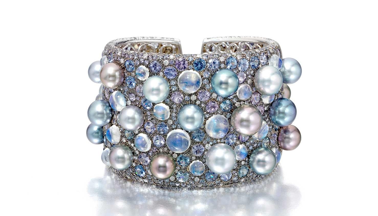 multi-pastel-colored cultured pearls