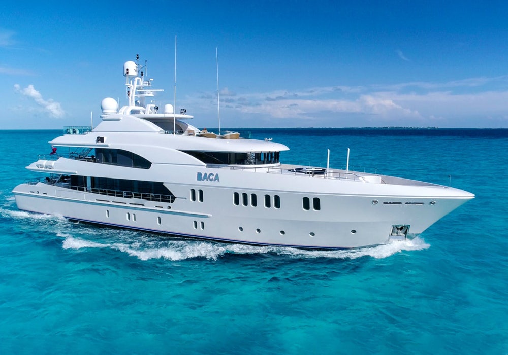 Charter Yacht BACA running in the Caribbean