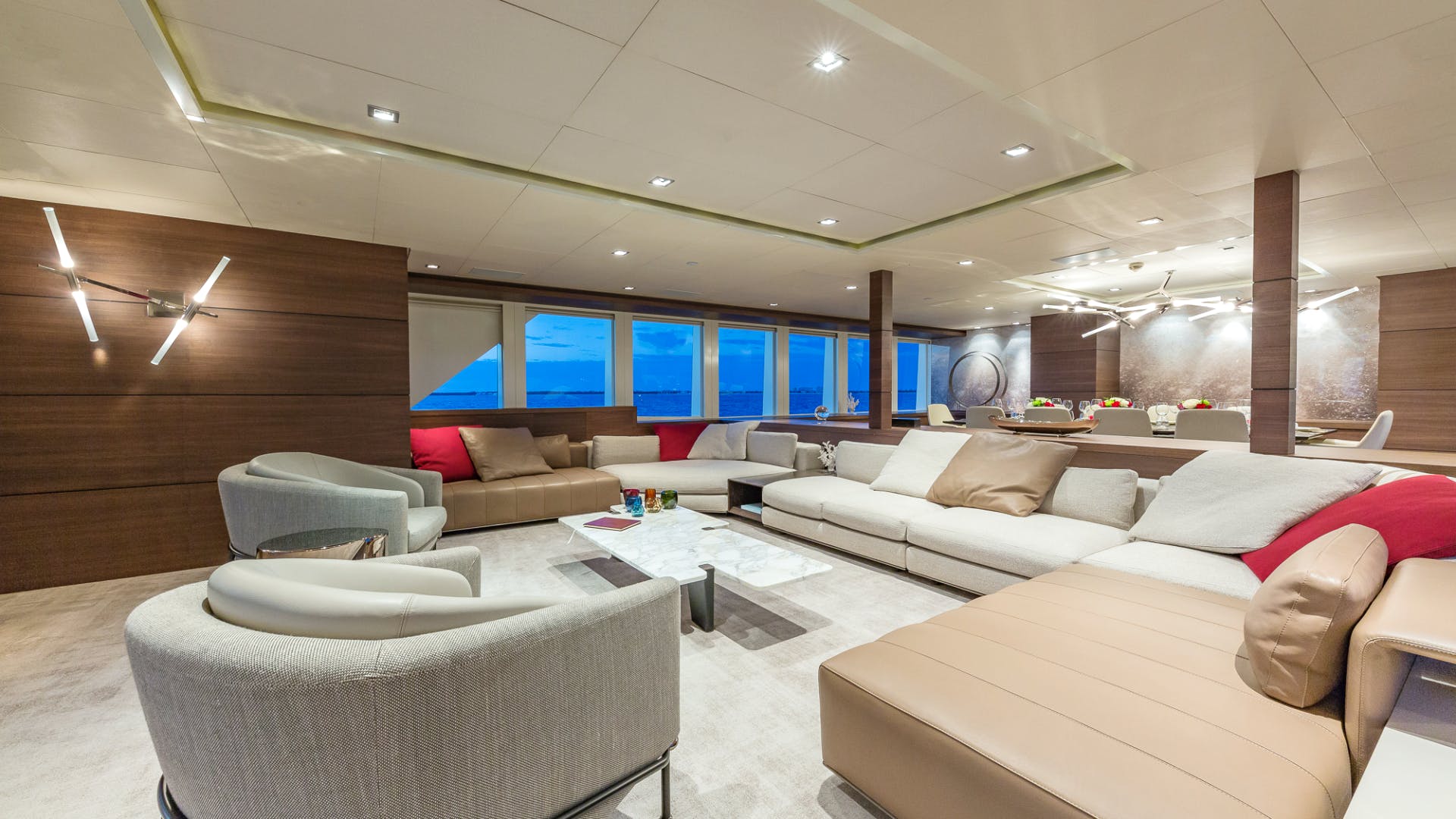 Oceanfast yacht for sale big sky main salon