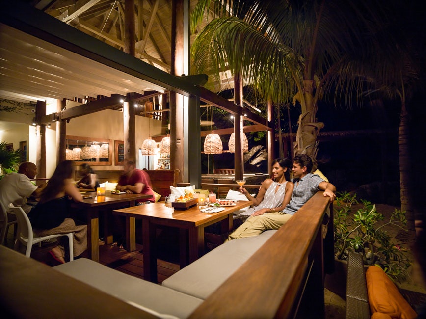 Couple sitting at a restaurant