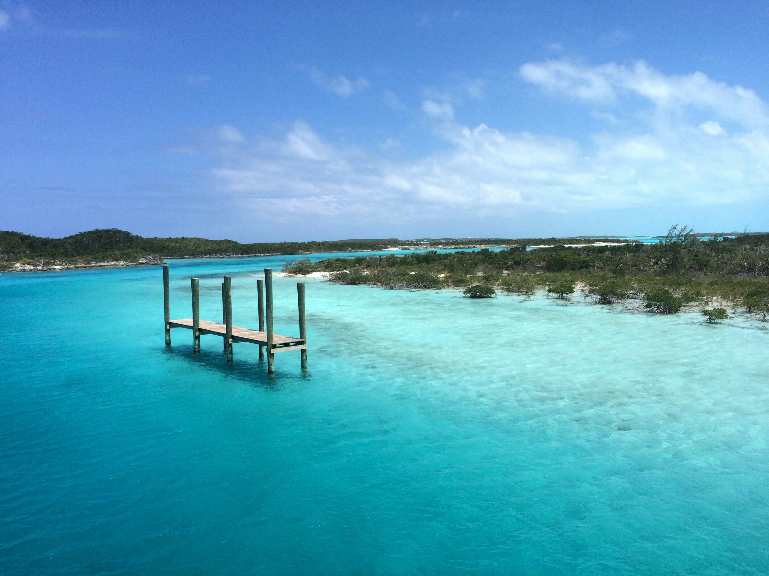 Bahamas Yacht Charter - Stunning blue water by Compass Cay, Exumas, Bahamas