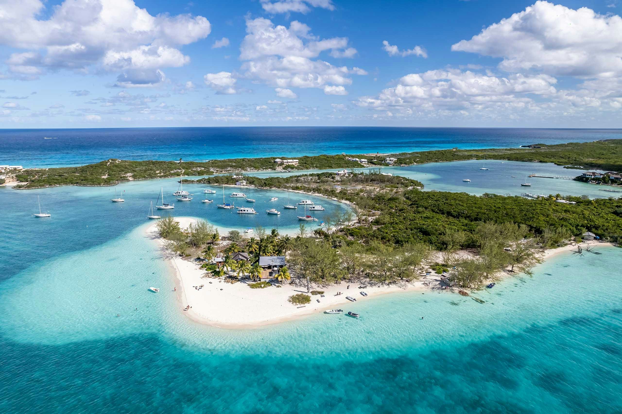 Aerial view of Great Exuma