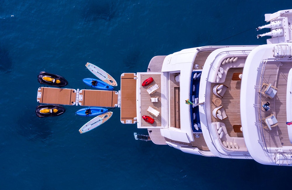 Aerial of BALISTA on the water