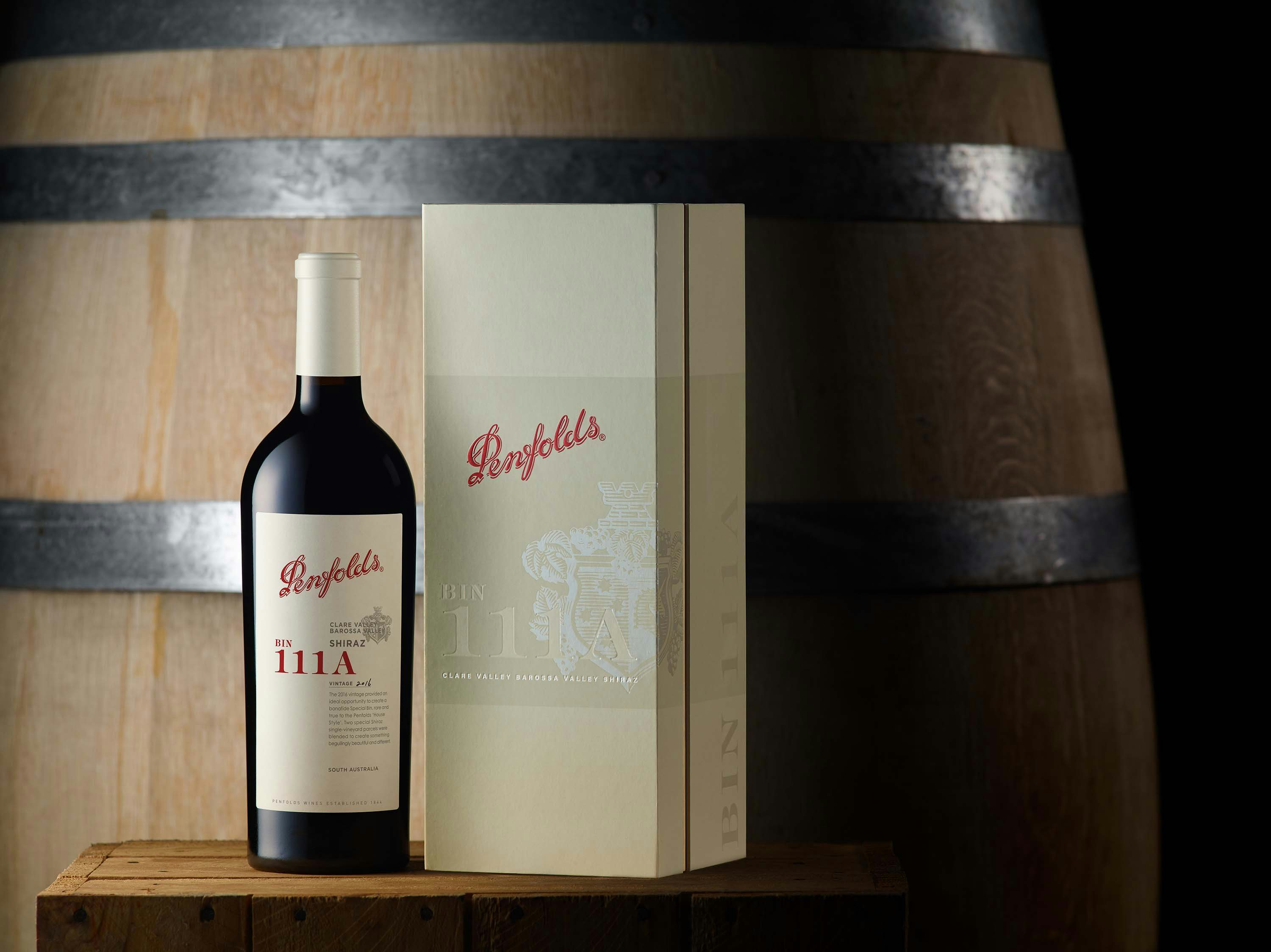 Bin 111A Clare Valley Barossa Valley Shiraz 2016 Bottle with Gift Box Beauty