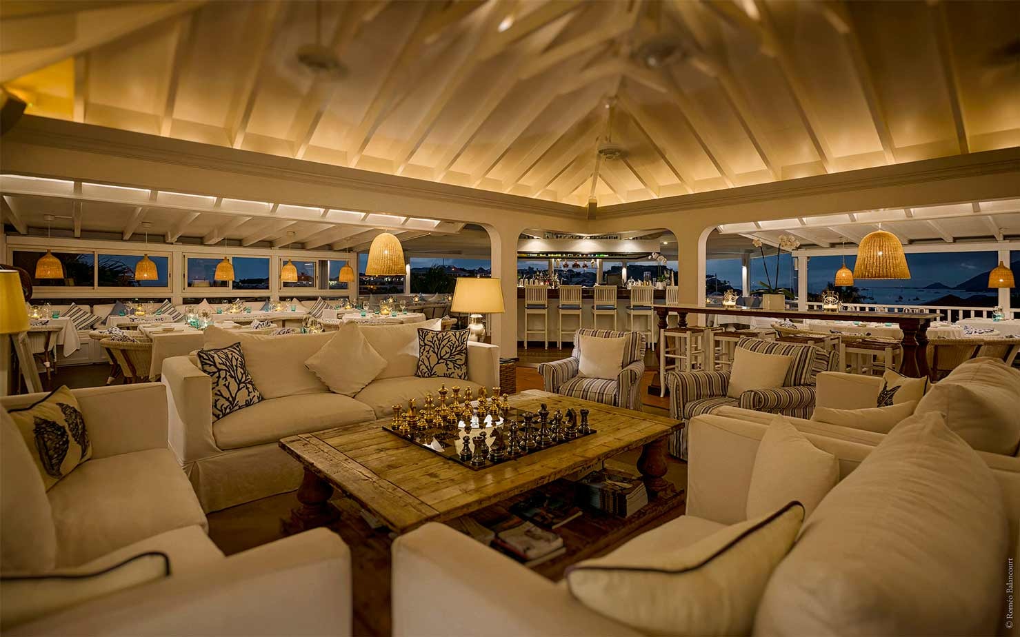 Seating area at Bonito St. Barths