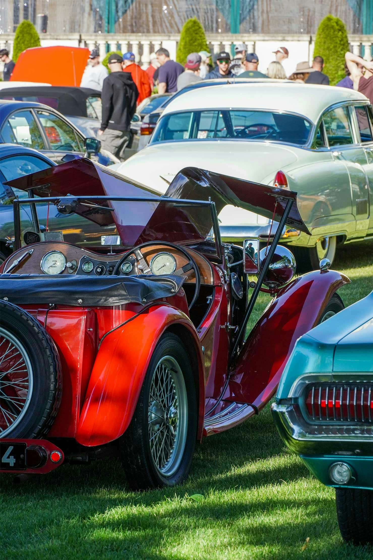 Red classic car