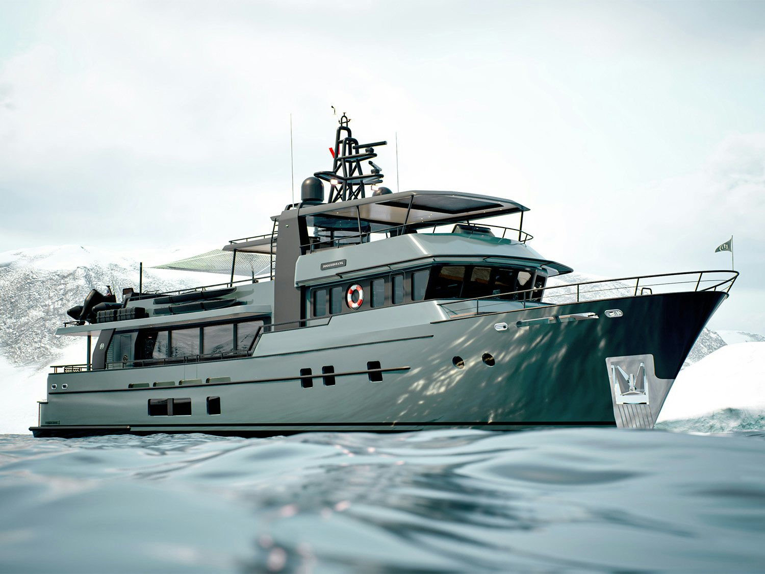 Doggersbank yacht rendering in the ocean