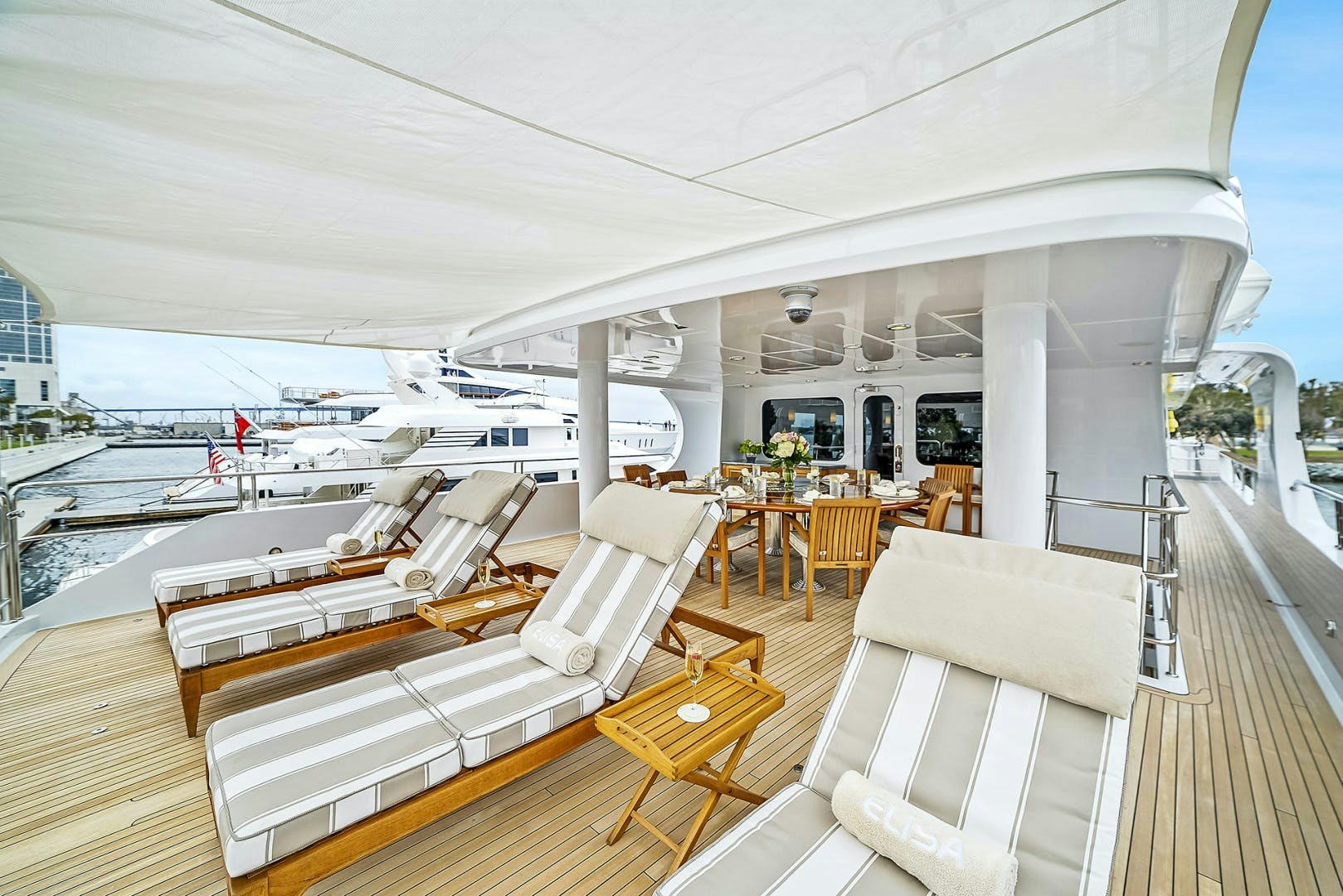 Christensen superyacht ELISA sundeck