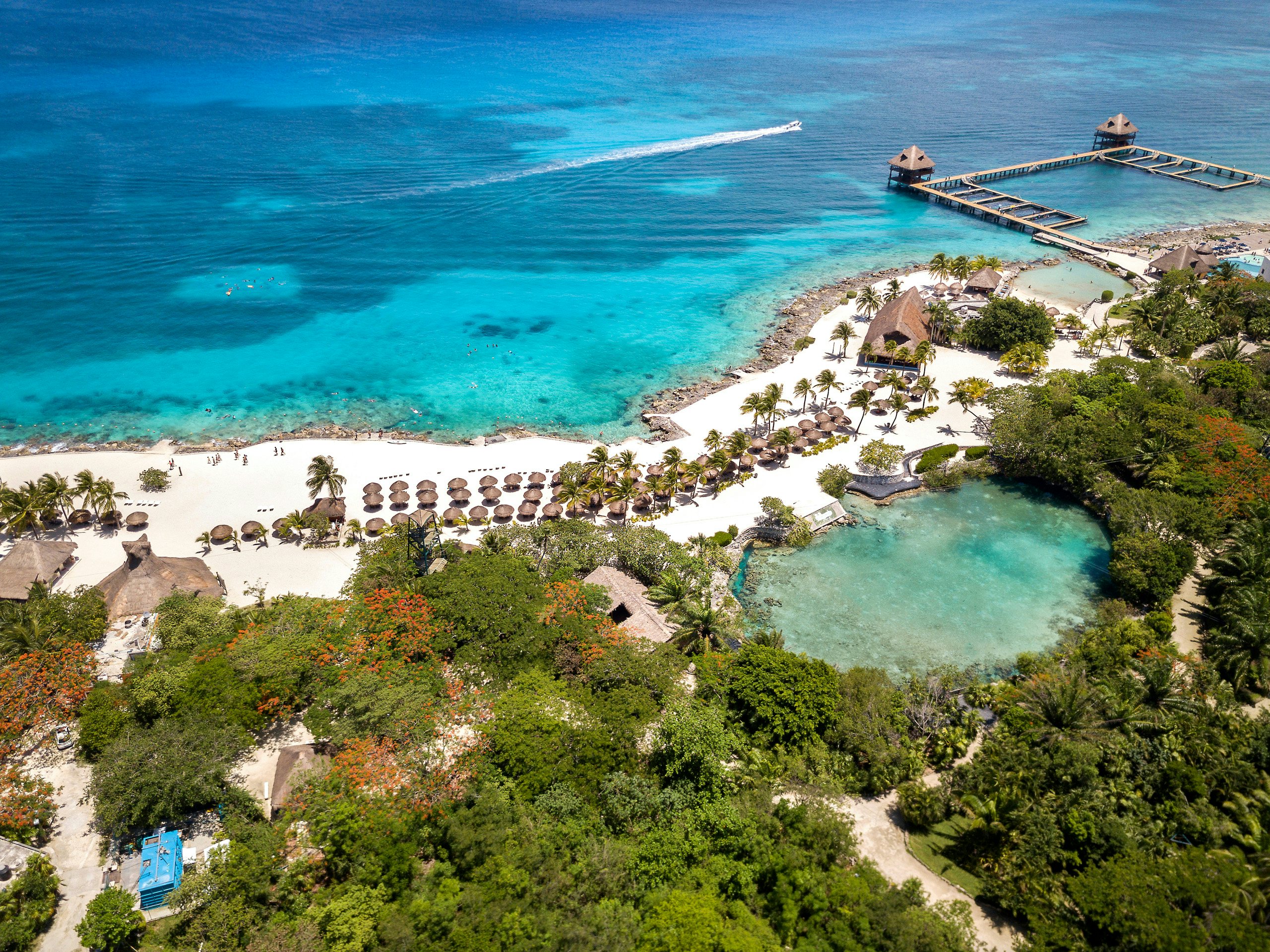 Cozumel Superyacht Charter - Aerial view of Chankanaab Park in Cozumel, Mexico