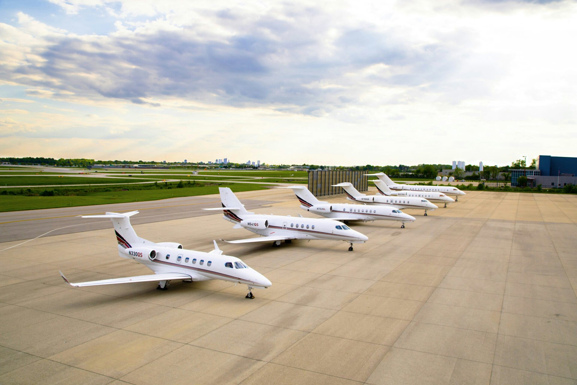 NetJets Fleet on a tarmac