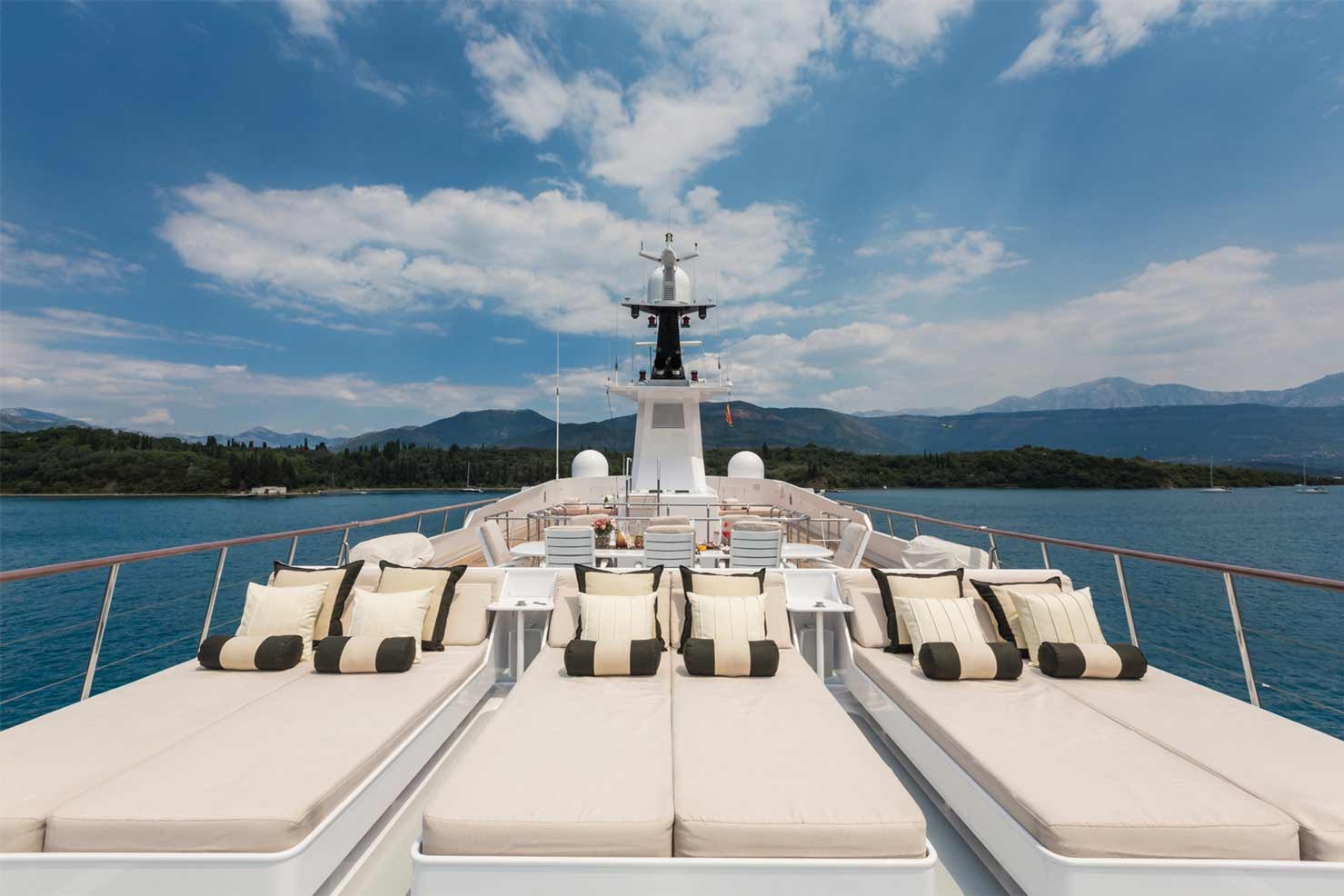 Main room and deck aboard ILLUSION