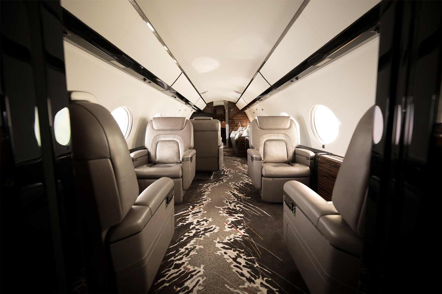 Interior private jet