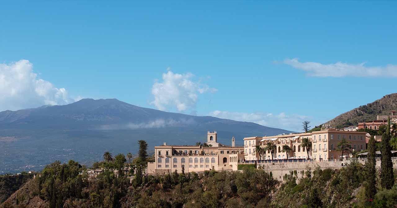 View of the Four Seasons San Domenico Palace in Sicily, Italy