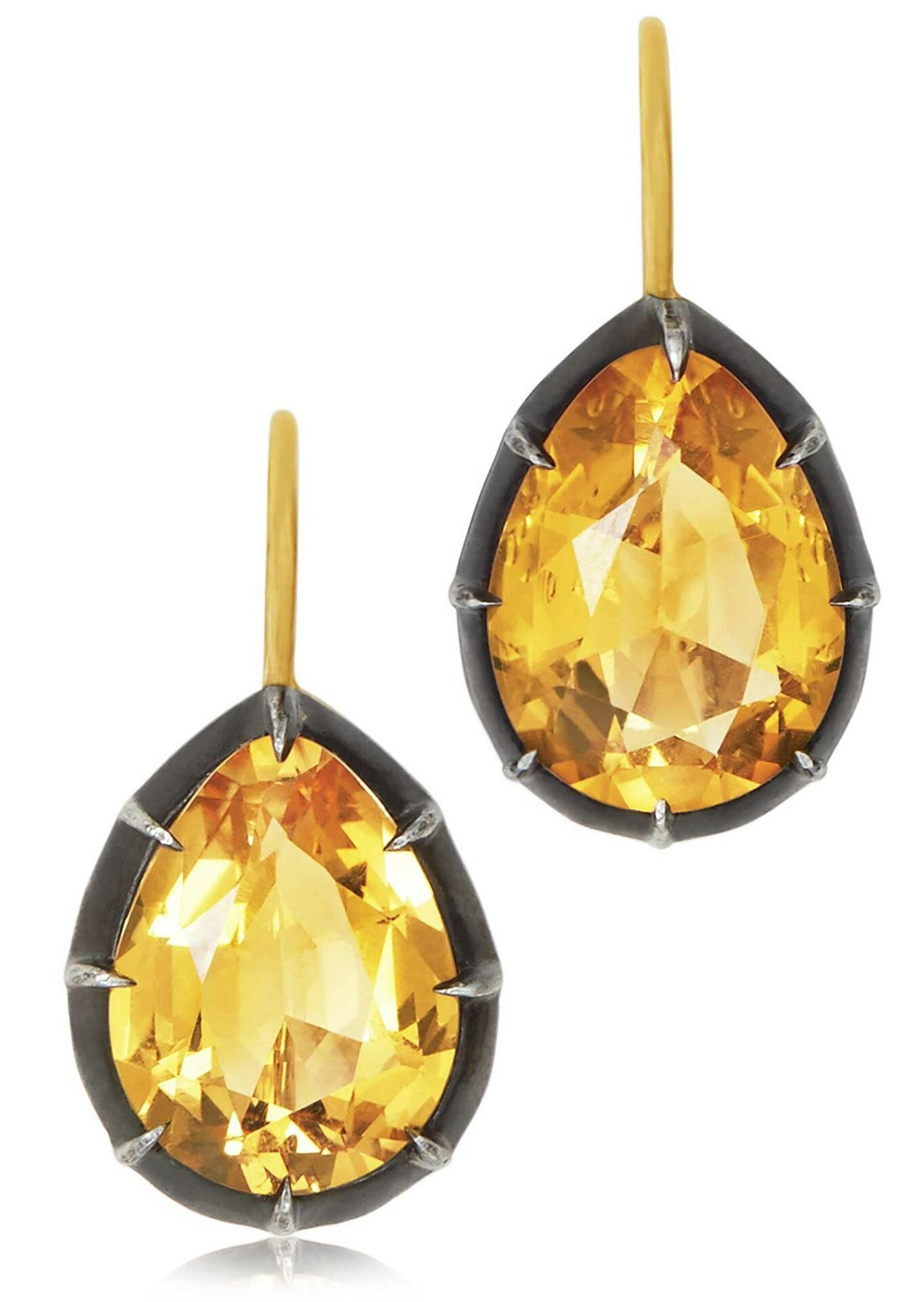 citrine drop earrings
