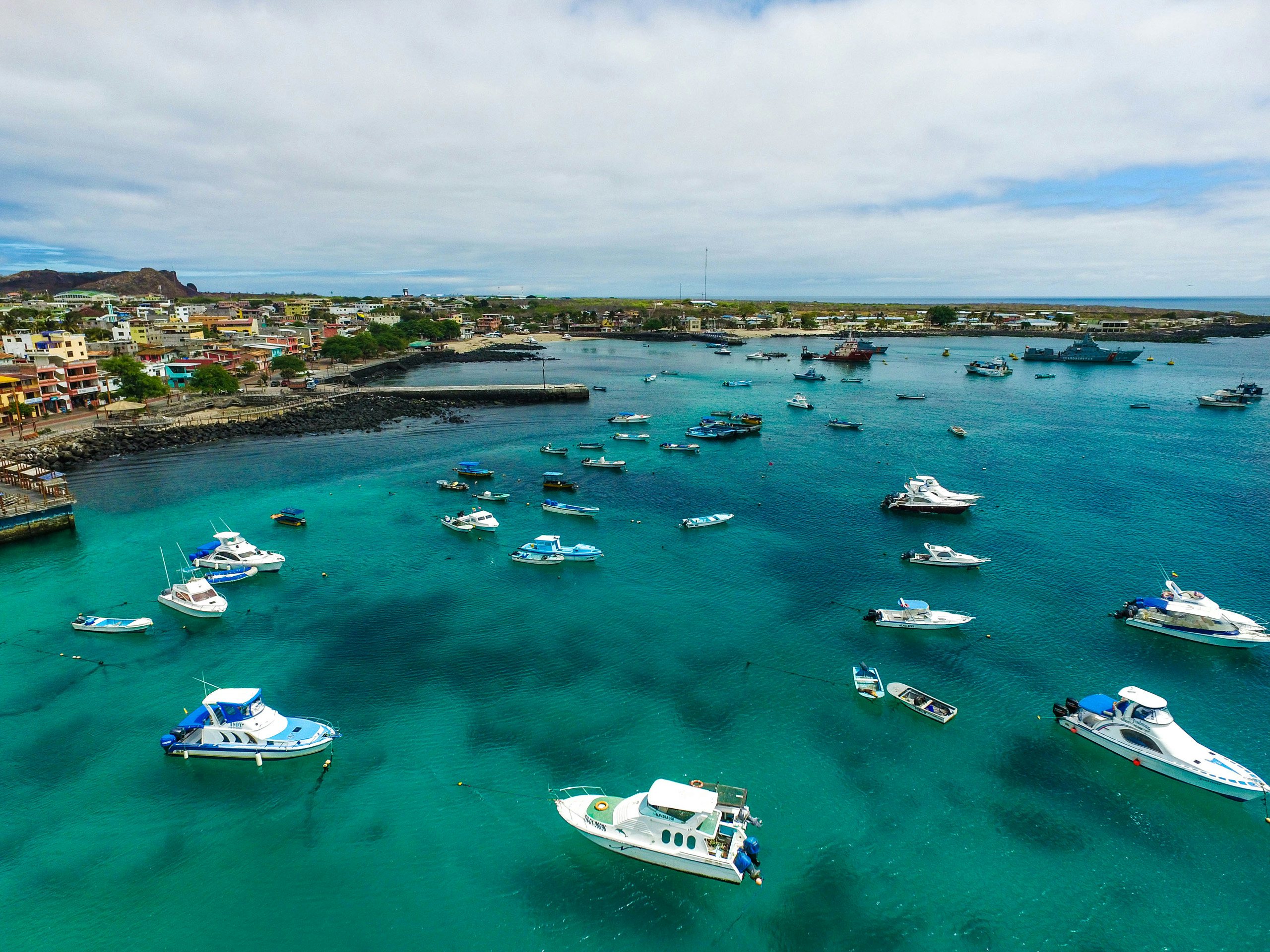 Galapagos Yacht for Charter - Boats at anchor in San Cristobal, Galapagos