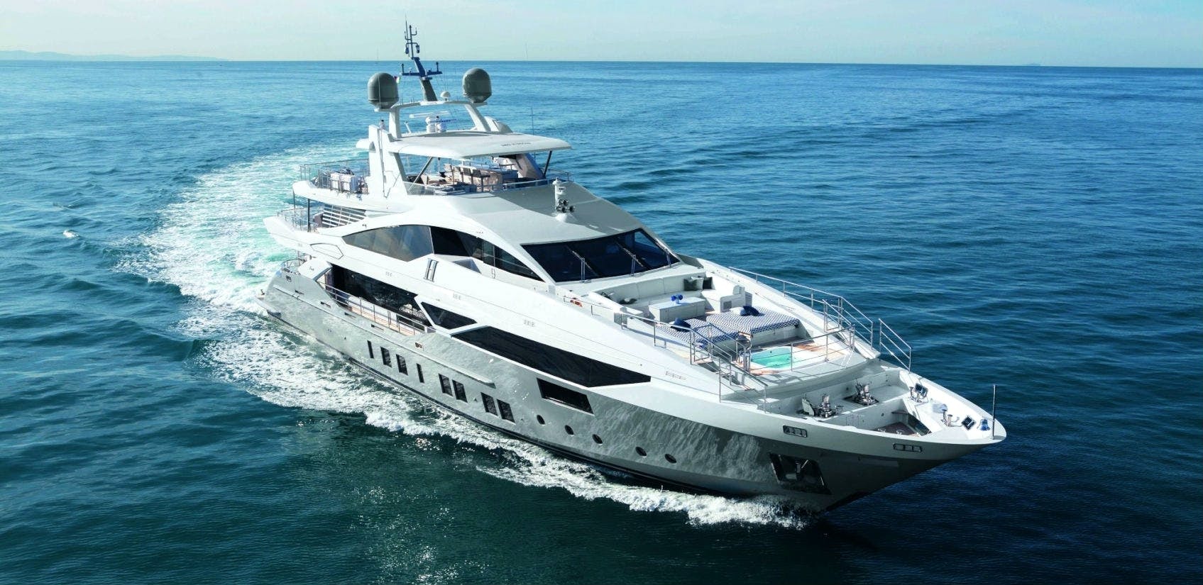 Benetti charter yacht `H running profile
