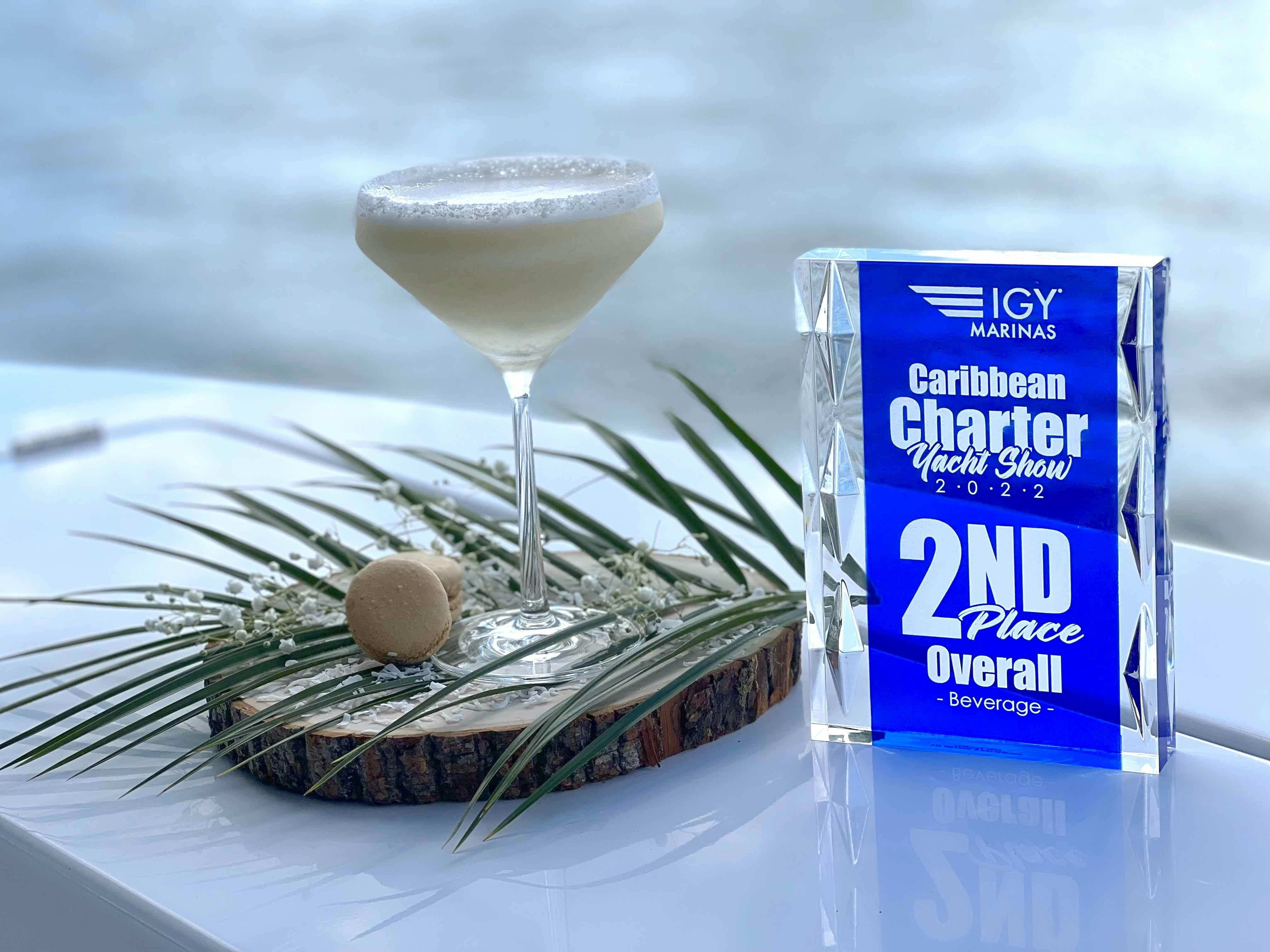 Charter Yacht SILVER LINING'sEvery Cloud cocktail at the Caribbean Charter Yacht Show