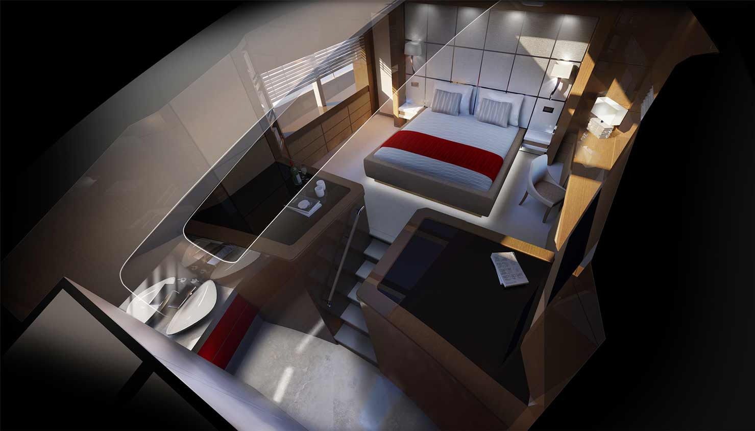 Master Bedroom aboard ISLANDER HYBRID