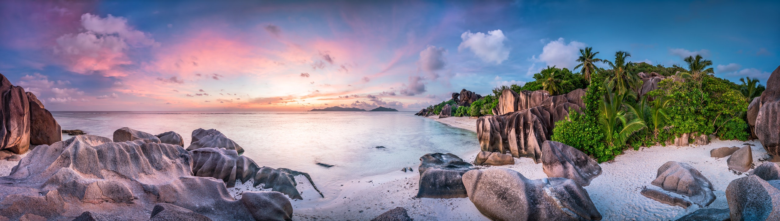 Seychelle Charter Yacht - Indian Ocean_Seychelles Seychelle Charter Yacht - Indian Ocean_Seychelles_serene landscape with sunset over the calm waters