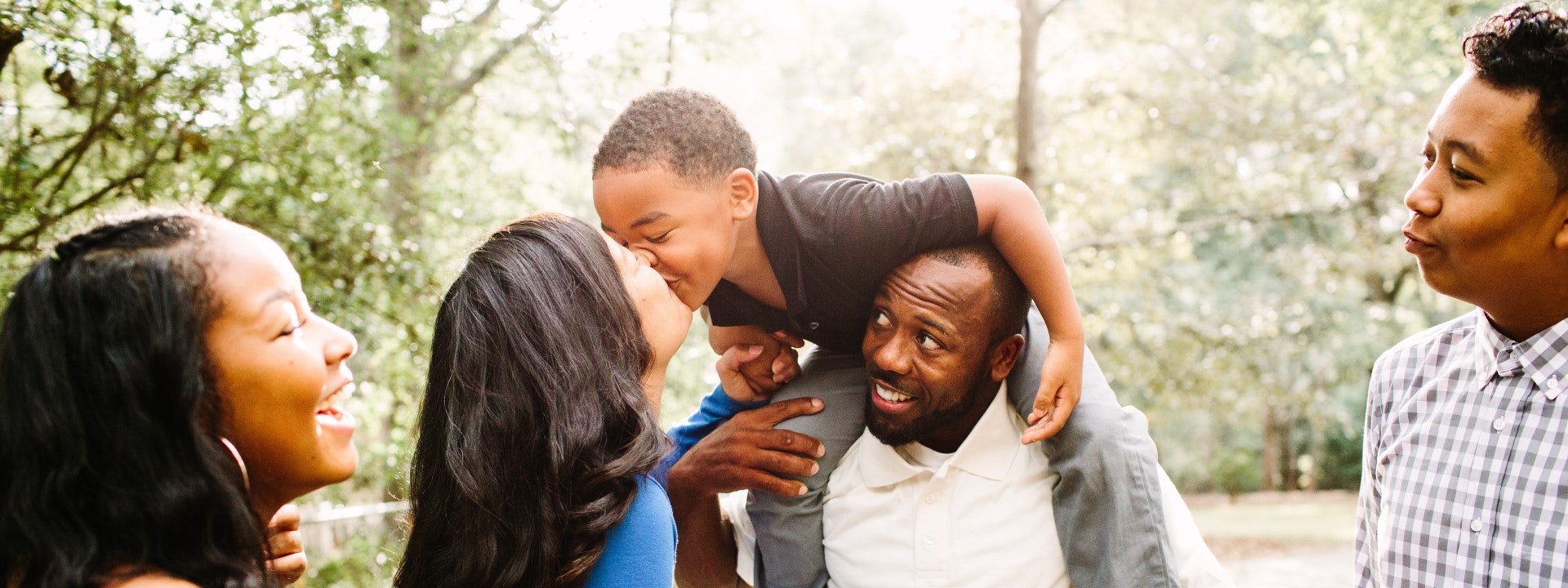 Family on a walk-in wildlife Family on a walk-in wildlife