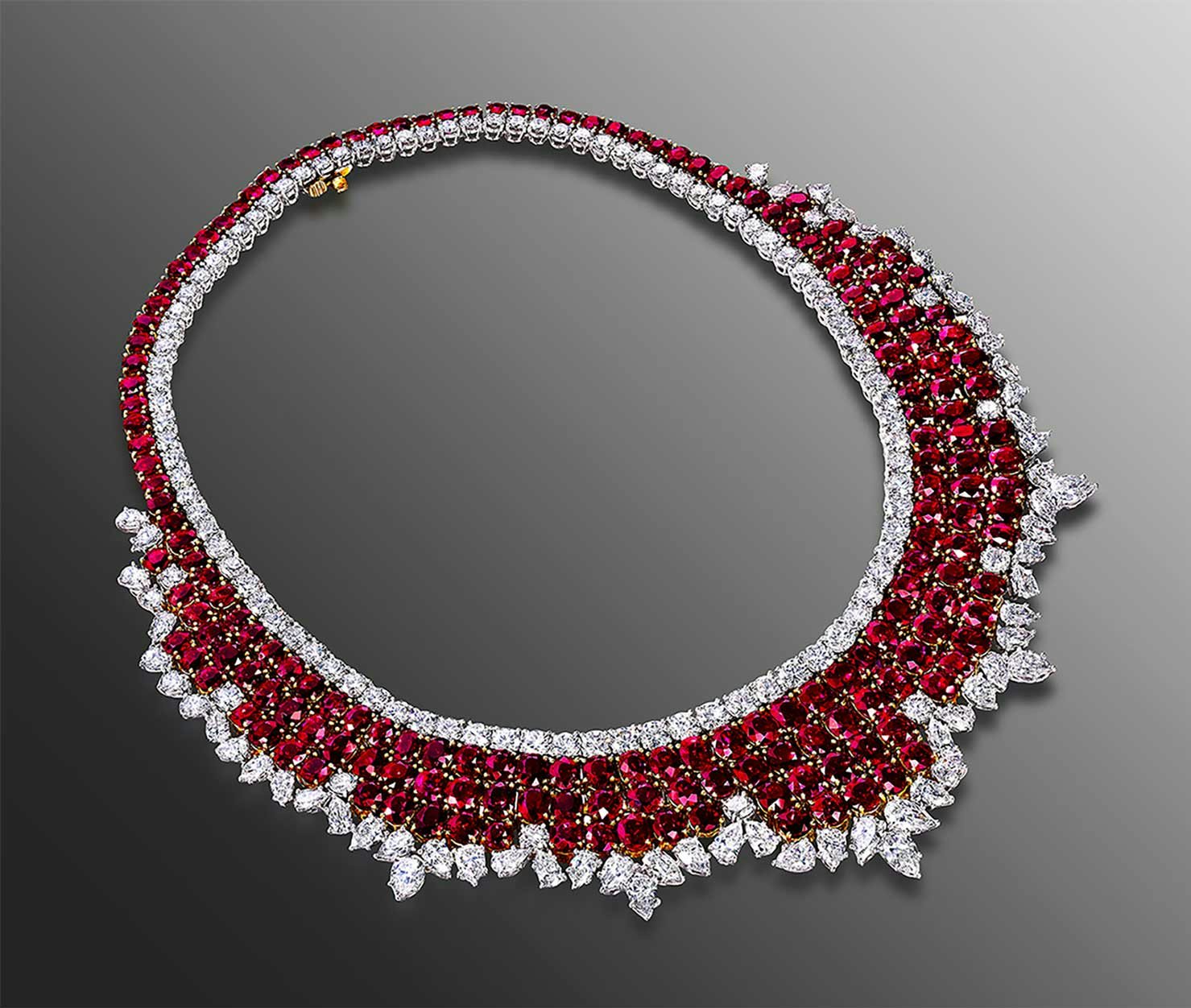 necklace Burma rubies plat diamonds.