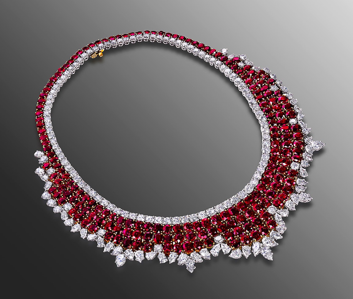 ack Abraham Burma Ruby Necklace