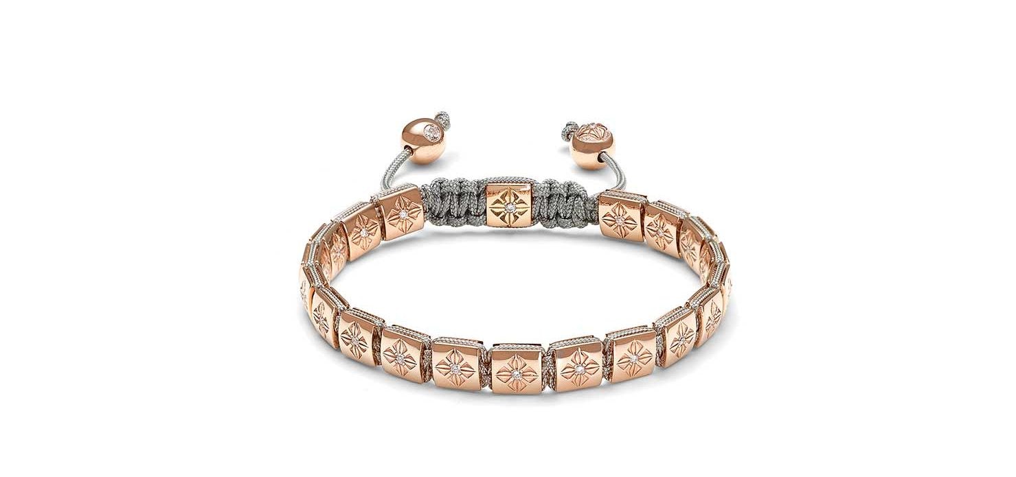 Bracelet in 18K rose gold with diamonds