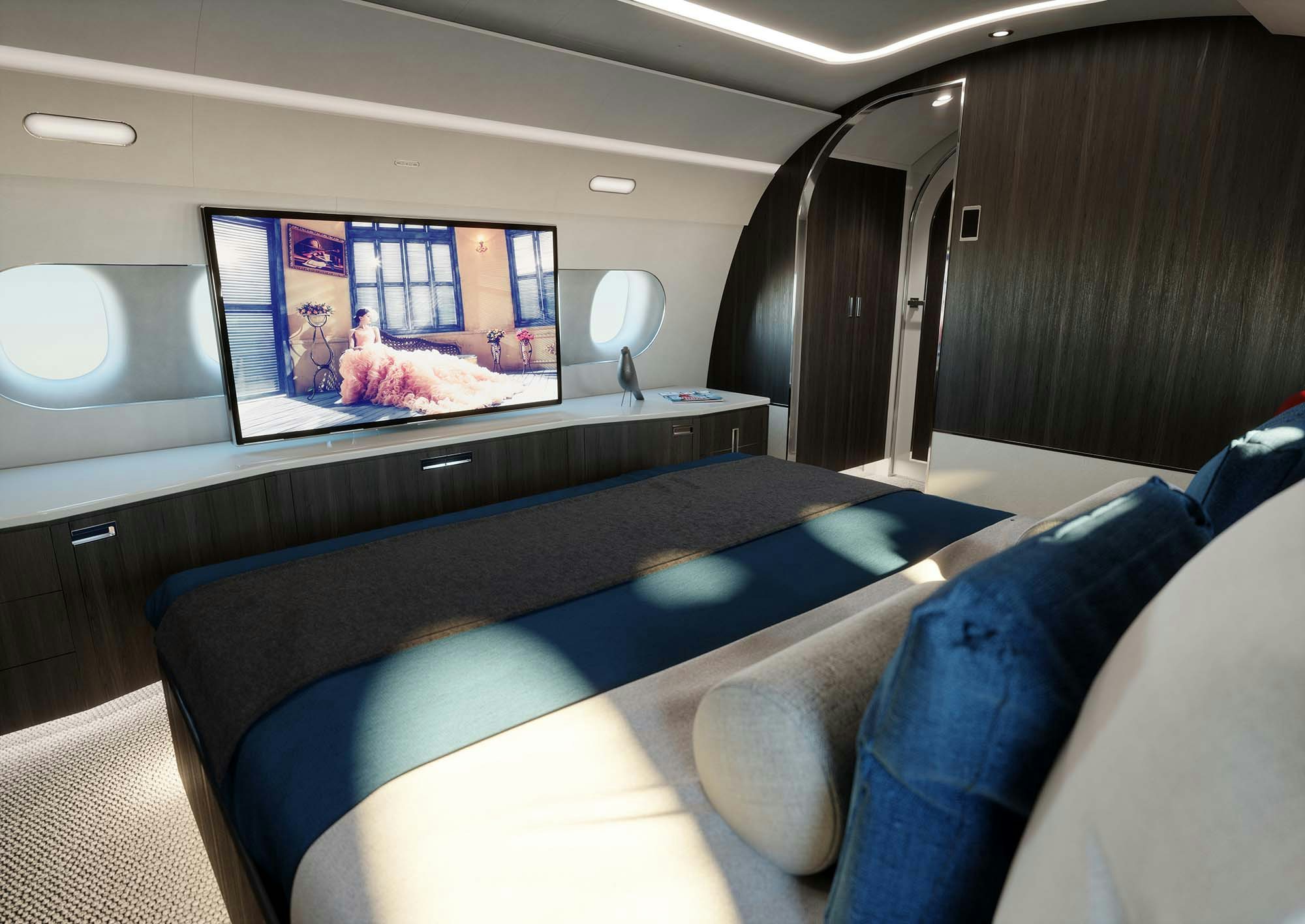 ACJ TwoTwenty Master Bedroom with a king-size bed and TV