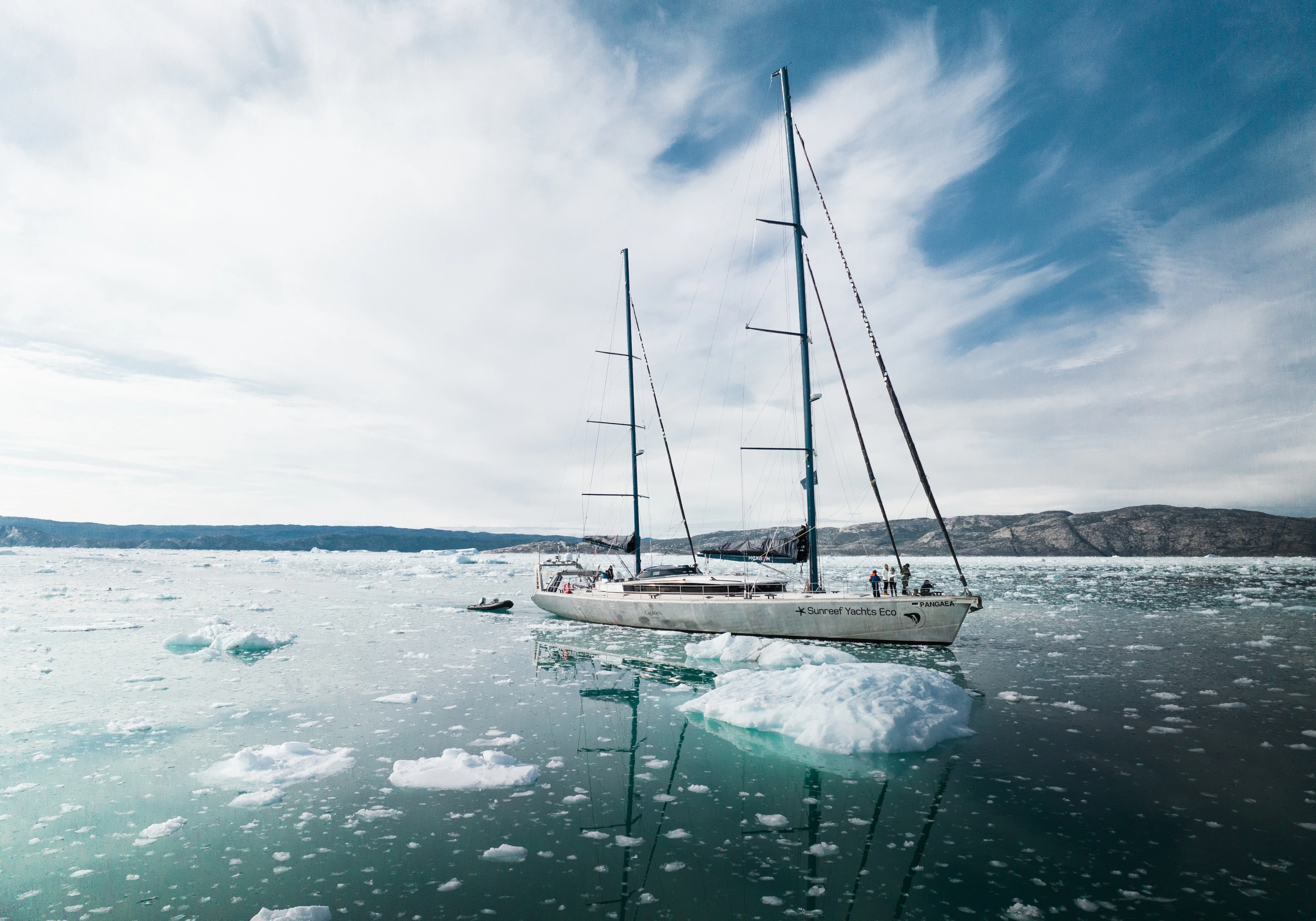 Horn uses the 115' (35m) PANGAEA to show young explorers all the corners of the globe