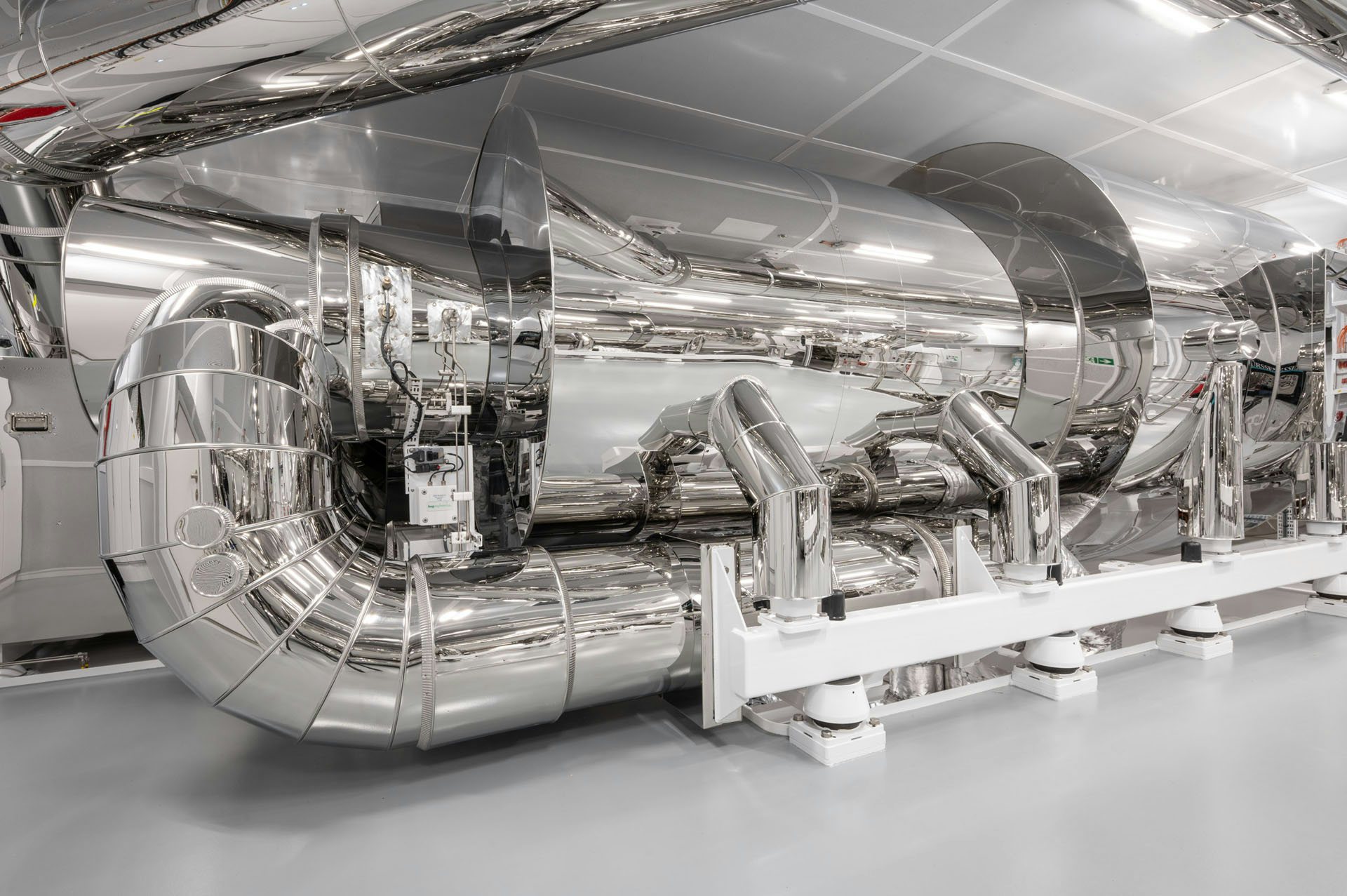 The state-of-the-art exhaust after-treatment system on board the 465ft (142m) NORD