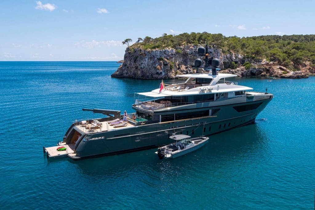 Sanlorenzo sales charter yacht MOKA in the Mediterranean