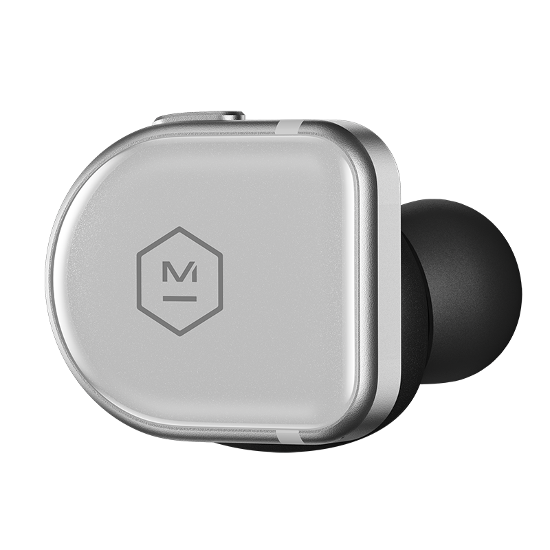 master and dymanic silver headphone