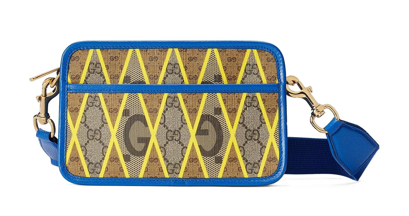 Gucci GG bag blue, yellow and gucci monogram