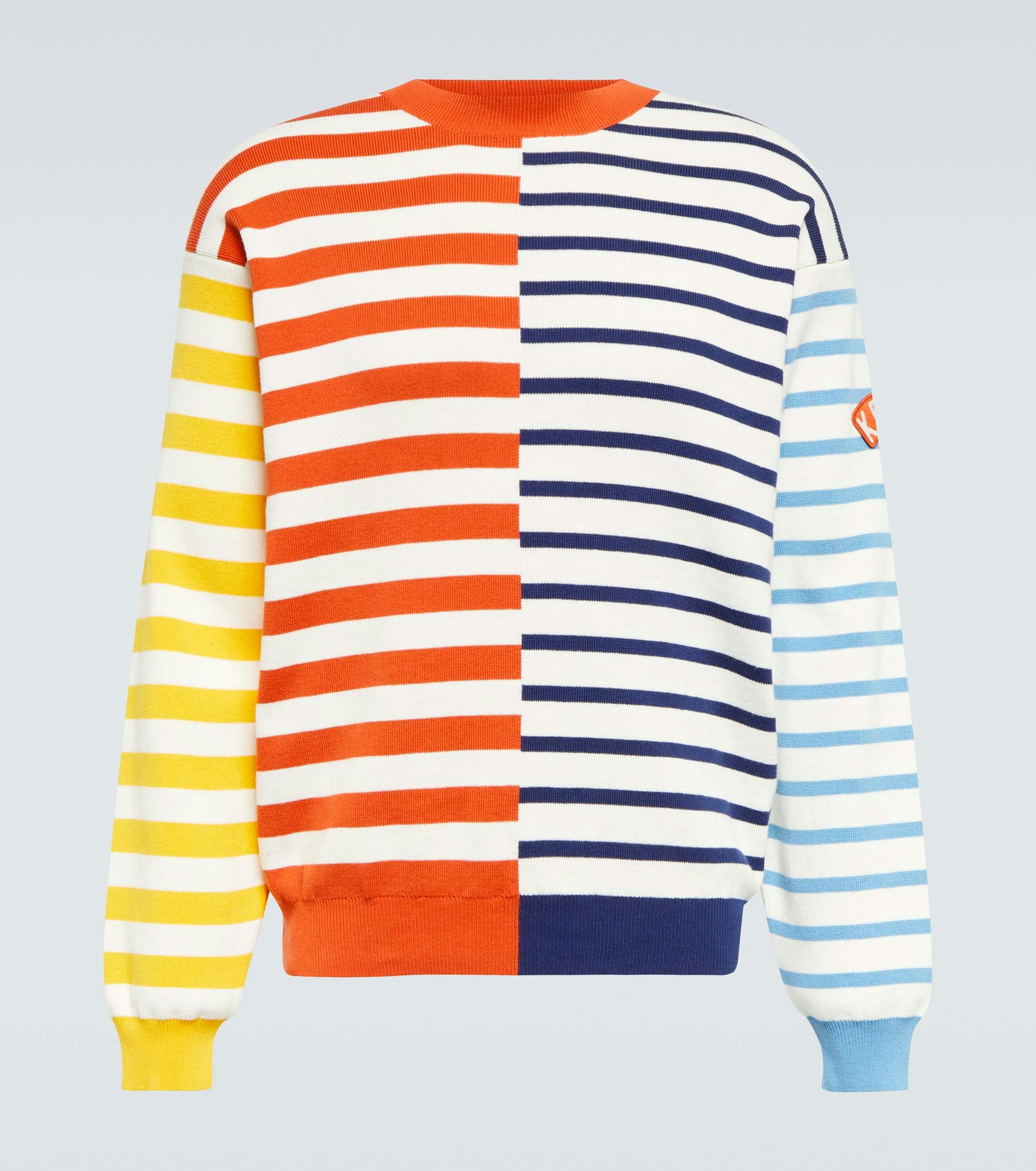 Kenzo striped sweater orange, blue and yellow striped sweater
