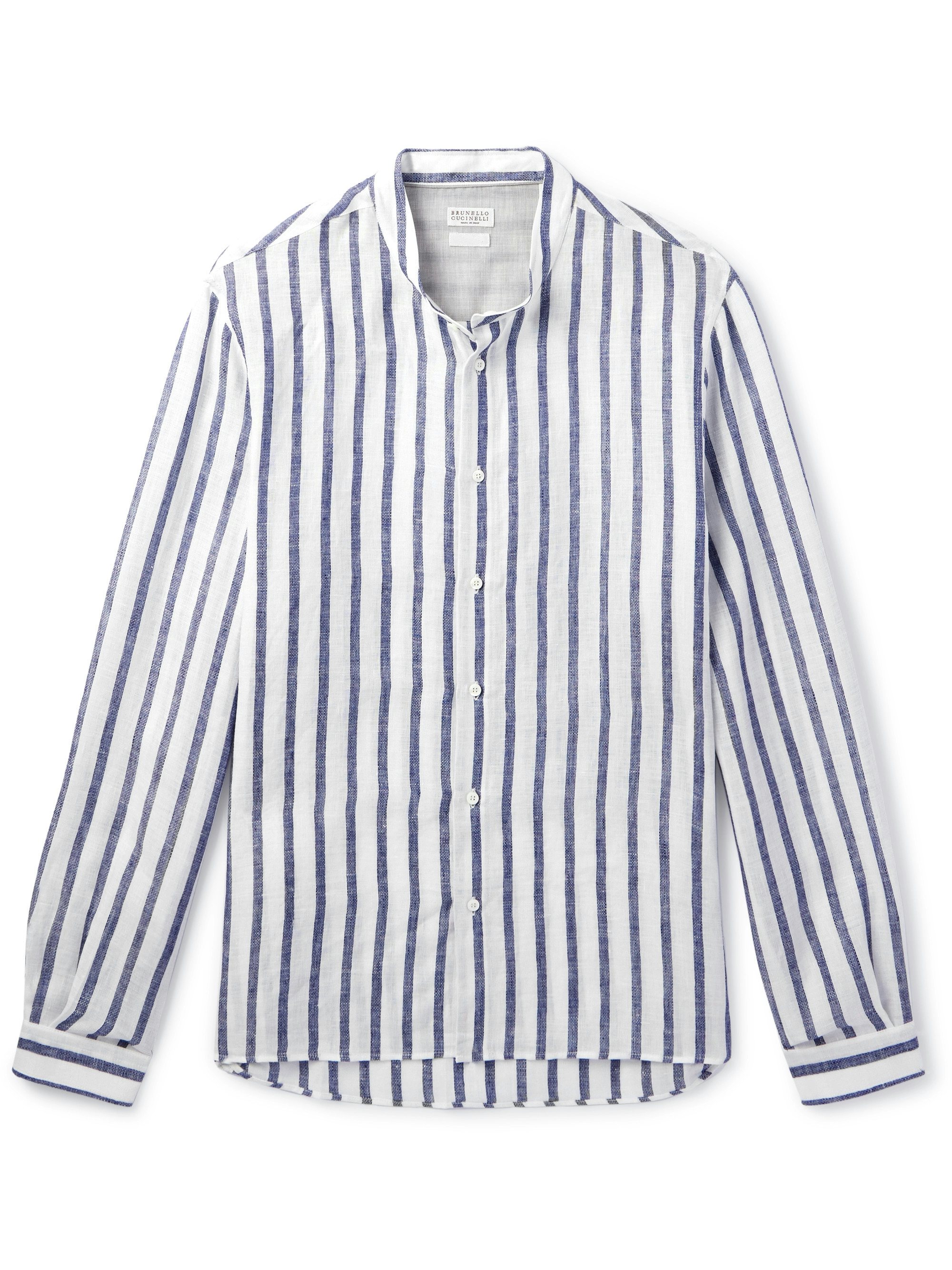 Brunello Cucinelli Striped Linen Shirt