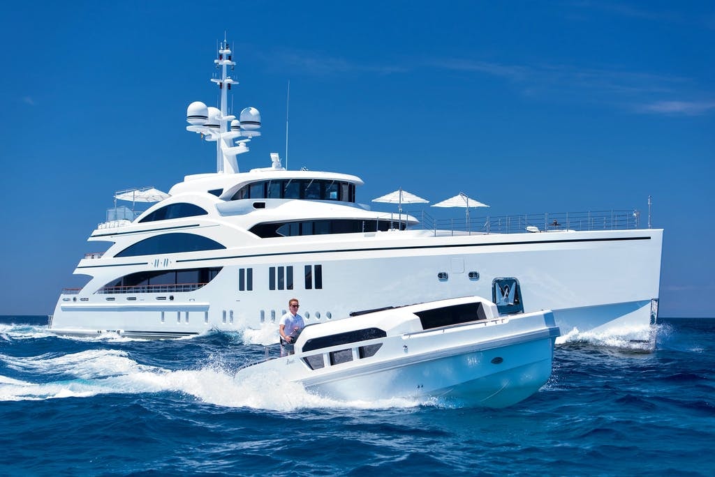 11.11 mediterranean yacht charter with tender in ocean
