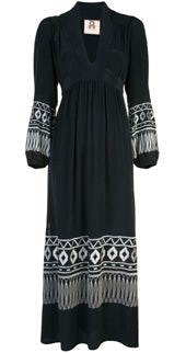 Bohemian stye black and white dress