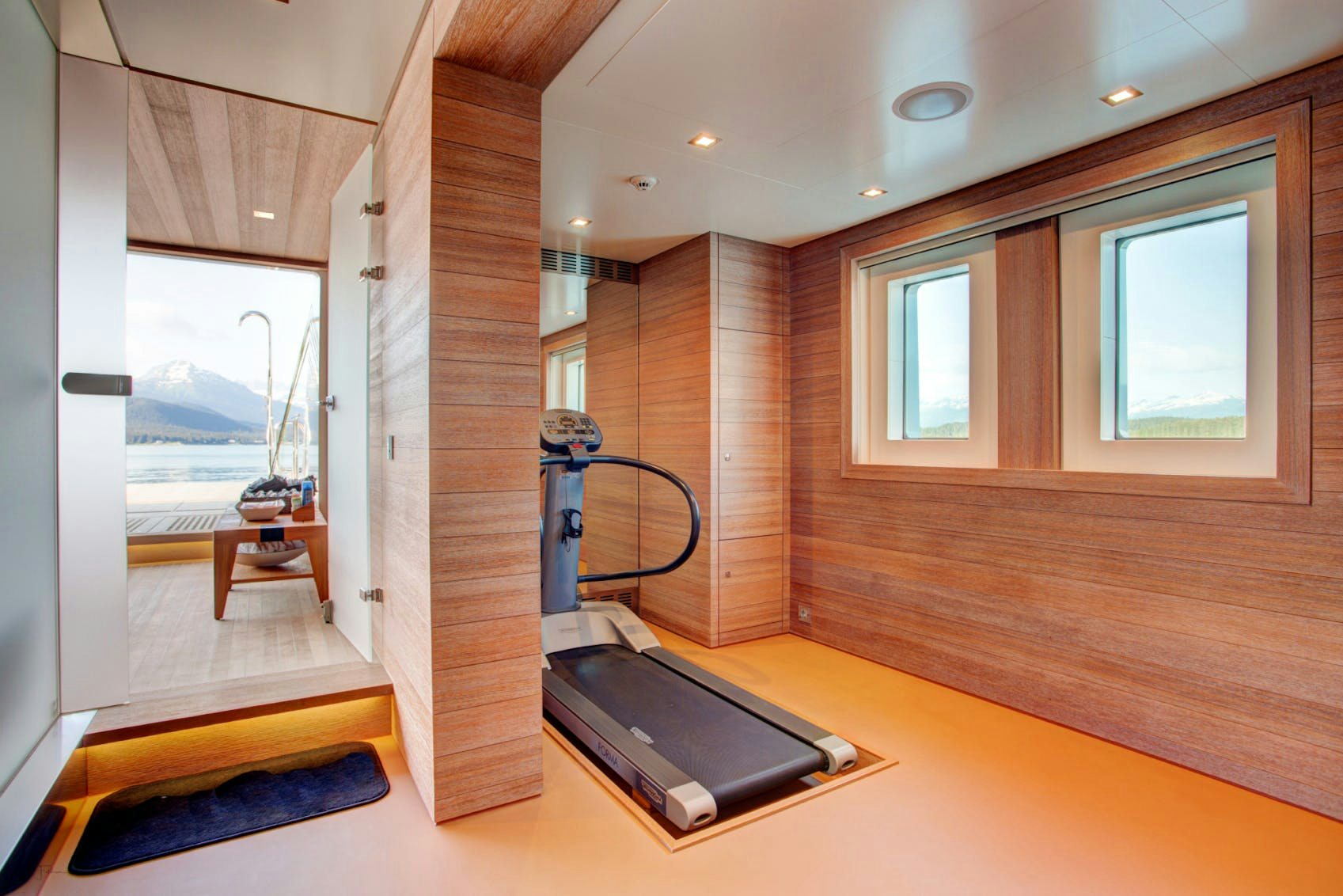 Icon Charter Yacht PARTY GIRL onboard gym