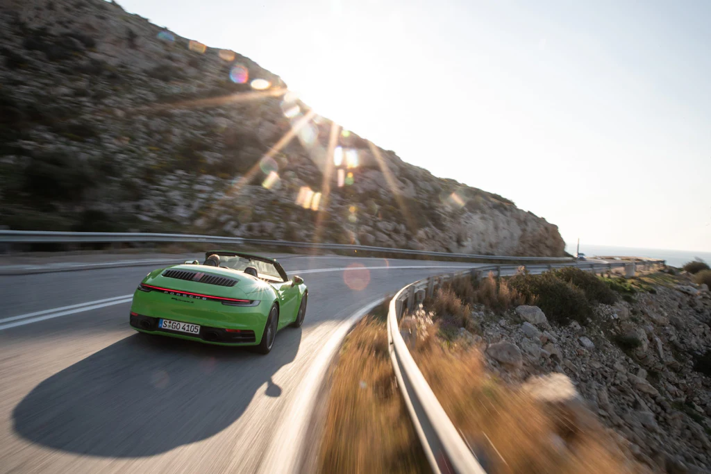 driving on the highway porshe