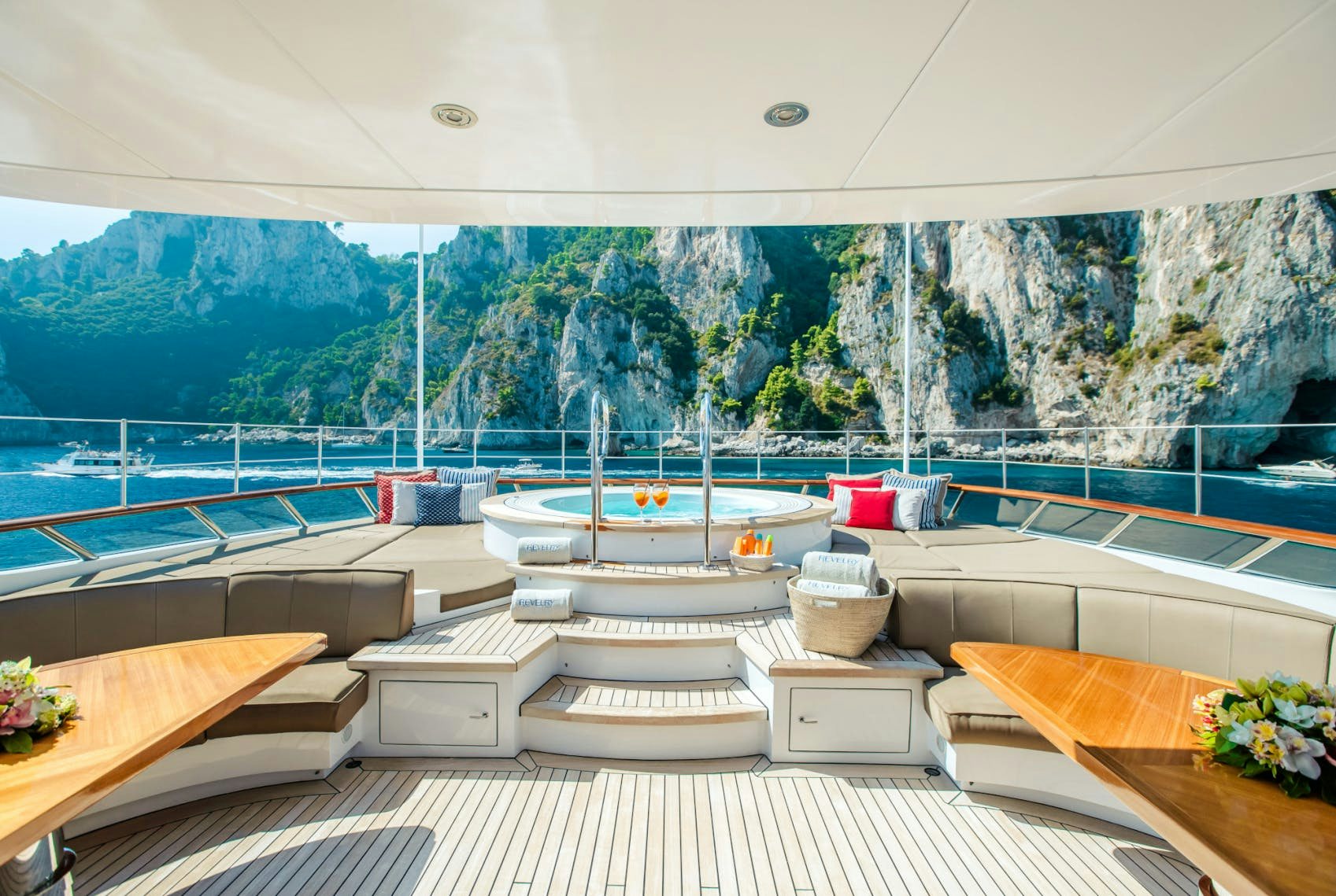 Charter Yacht REVELRY Sundeck Jacuzzi
