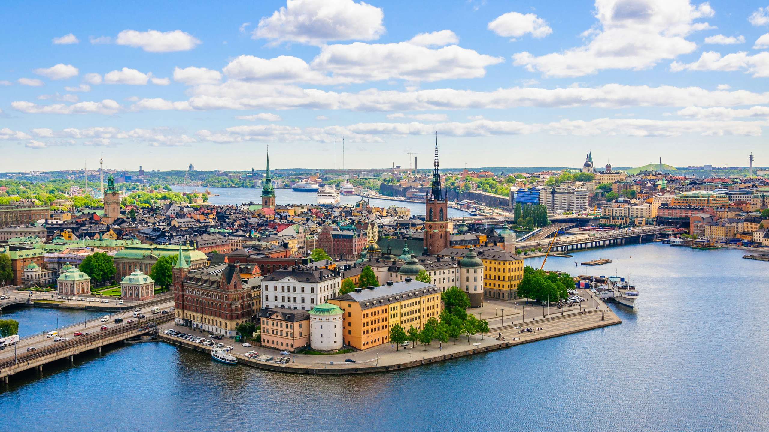 Scandinavia Superyacht Charter - Scandinavian city with buildings overlooking the water